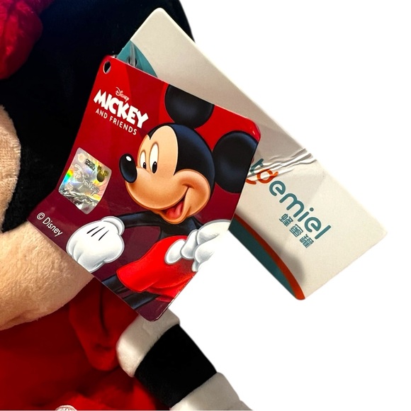 NWT-Disney Minnie Mouse Plush, wearing a Red Dress w/White Polka Dots, 12 inches - Picture 4 of 7